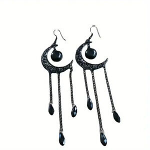 Moon earrings with hook